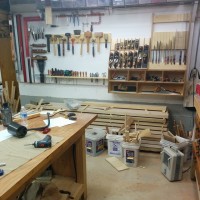This is my #handtoolthursday  Not a great picture but a big statement about where I want to go as a craftsman. This new interation of the #toolwall is all about handtools. You do not see the #chiselchest for all of my #markingtools and chisels, rasps, marking guages etc.  The tool wall is 10' long x 4' high. There is now some space remaining but future projects will tell me how to fill this.