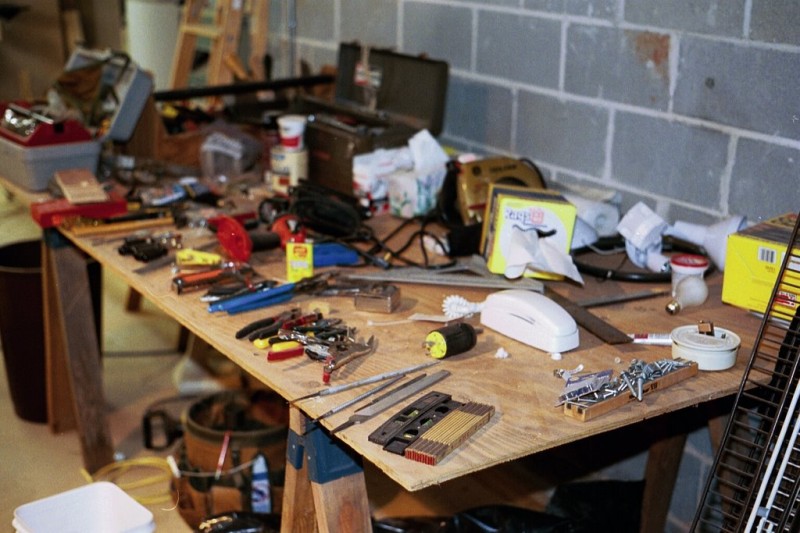 Plywood work bench